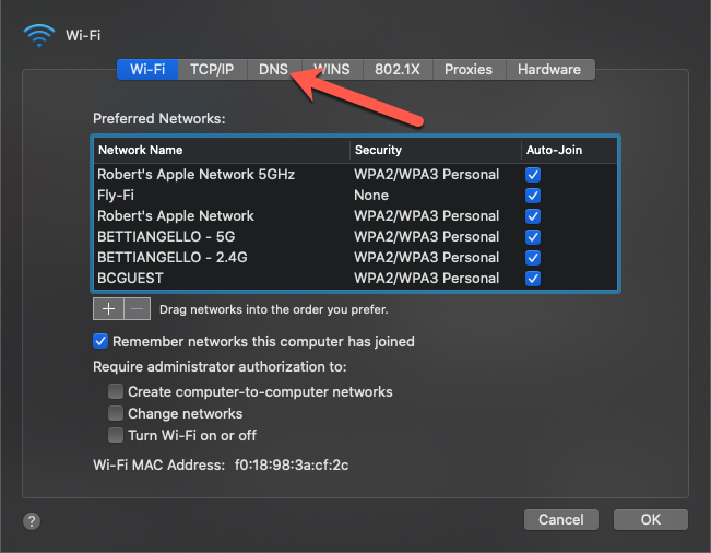 Open DNS Settings