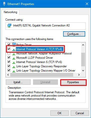 Network Connection Properties